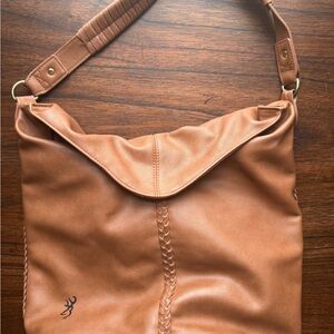 Browning Tan Leather Concealed Carry Shoulder Bag